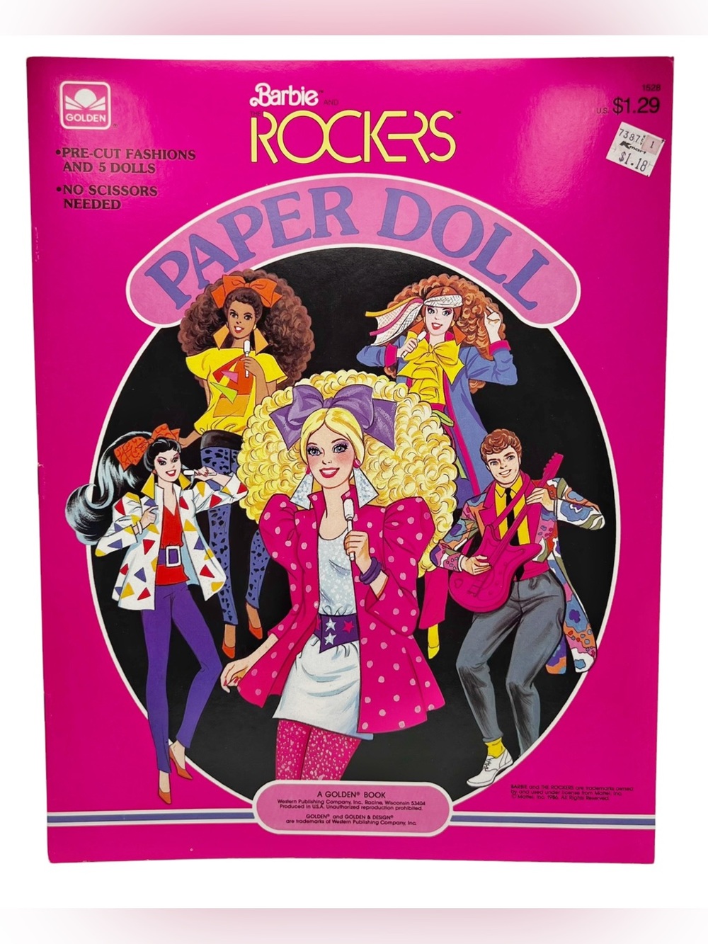 Vintage Barbie Rockers Paper Doll Book 1986